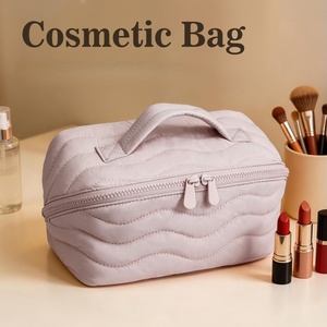 Borsa da Viaggio Morbida e Impermeabile <span class=keywords><strong>per</strong></span> Cosmetici, Grande Pochette con Cerniera <span class=keywords><strong>per</strong></span> Trucchi, Borsa Trapuntata <span class=keywords><strong>per</strong></span> Makeup con Logo Personalizzato - Product Image 3