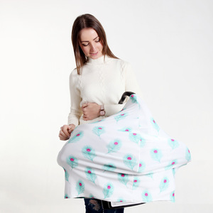Doux respirant 4 en 1 bébé babi poncho d'allaitement canopée d'allaitement écharpe bébé housse de siège de voiture - Product Image 5