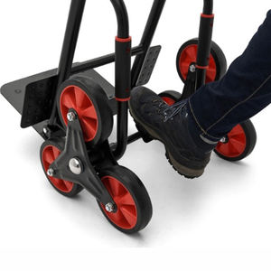 गर्म बिक्री भारी शुल्क स्टील फोल्डेबल सीढ़ियों ट्रॉली 150 किलोग्राम/250 किलोग्राम 6 पहियों - Product Image 3