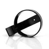 Support de tasse en acier noir thermolaqué sur mesure, fabriqué avec précision, avec trou de fixation