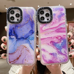 Honatop Shscase custodia per telefono in marmo con lamina d'<span class=keywords><strong>oro</strong></span> sfumata Glitter per <span class=keywords><strong>iPhone</strong></span> 13 Pro Max 12 <span class=keywords><strong>11</strong></span> XR 13Pro <span class=keywords><strong>Cover</strong></span> morbida per paraurti antiurto - Product Image 1