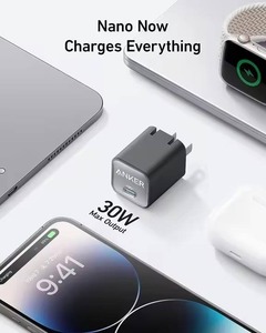 Nouveau chargeur mural USB C GaN <span class=keywords><strong>Anker</strong></span> 511 30W (Nano <span class=keywords><strong>3</strong></span>) PIQ <span class=keywords><strong>3</strong></span>.0 pliable PPS, chargeur rapide pour iPhone 15 Pro - Product Image 2