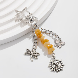 Ingemark Llavero con Colgante de Estrellas, Sol y Luna, Elegante y Exquisito, para Mujer, con Cuentas de Vidrio y Piedras, Accesorios para Bolsos, Joyería para Parejas - Product Image 2