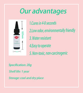Colle UV pour extensions de cheveux 20g/bouteille, gel UV pour extensions de cheveux humains et création de coiffures - Product Image 5