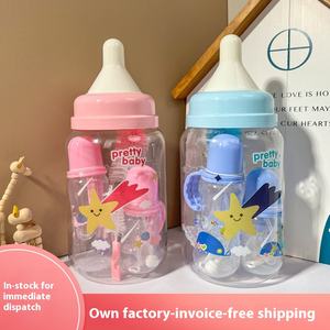 Simple Portable bébé bouteille brosse créatif dessin animé motif silicone matériel pour nouveau bébé et maman cadeau combinaison seau - Product Image 2