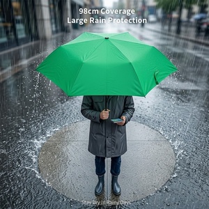 Compact Folding <b>Umbrella</b> Fully-<b>Automatic</b> Open Close Portable Travel Windproof Rain Sun Protection Stainless Steel Business Gifts - Product Image 2