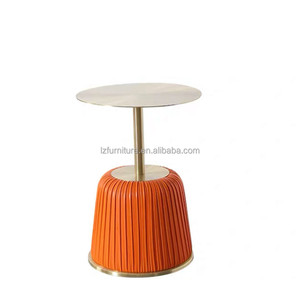 Modern Coffee <b>Tables</b> Marble Stone Top <b>Gold</b> Metal Sculptural Base Round Center <b>Table</b> Round <b>Side</b> <b>Table</b> Home Hotel Lobby Furniture - Product Image 6