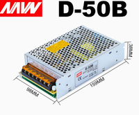 Fuente de Alimentación Conmutada de CC Ajustable de Doble Salida Mean Well D-50A de 50W (5V/6A  12V/2A) para Uso Industrial