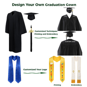 Conjunto de toga y birrete de graduación brillante personalizado 2026 con borla para adultos unisex, para licenciatura, universidad y preparatoria - Product Image 4