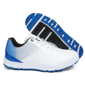 Customized Mens Athletic Shoes Outdoor Training Waterproof PU Leather Spike Sport golf shoes for man