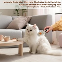 Peigne et masseur de brosse à vapeur en silicone rechargeable électrique portable 4 en 1 pour le bain des chiens et des chats et l'épilation des animaux domestiques