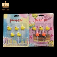 Bougies d'anniversaire sans flamme pour gâteaux, motifs chien, canard, poisson, personnalisables, pour décoration intérieure, en gros