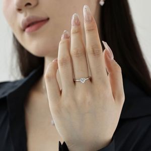 Dylam Cute Lovely Design S925 <b>Silver</b> Charm Heart Shape 5A Zirconia Pendant <b>Necklace</b> Earrings Ring Women Daily Jewelry <b>Set</b> - Product Image 5