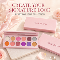 Palette de fards à paupières 12 couleurs avec illuminateur, résistante à l'eau, longue tenue, marque privée, outil de maquillage quotidien