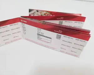 Hohe qualität flug ticket airline thermische papier bordkarte, air fright tickets