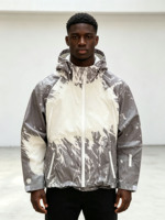 Blouson Bomber Homme Personnalisé Thermoréactif en Toile Softshell Imperméable à Capuche à Couleur Changeante Thermochromique avec Logo Frontal