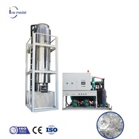 Icemedal 10-30Tons Fréon/Ammoniac Système Tube Machine À Glaçons pour Usine De Glace Entièrement Automatisée Cylindre Ice Mesin Es Kristal