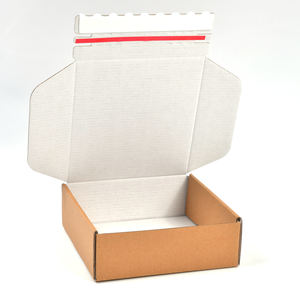 Boîte en carton ondulé recyclable à déchirure facile avec fermeture sécurisée, impression personnalisée de logo découpé pour l'expédition et le stockage - Product Image 2