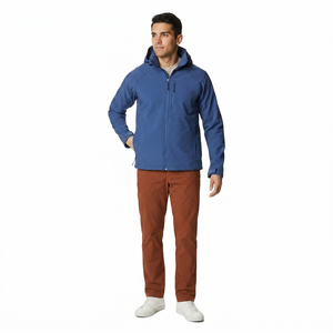 High Quality <b>Winter</b> Men's Full Sleeves Windproof Softshell <b>Jacket</b>-Customizable Front Logo Street Wear OEM Service - Product Image 1