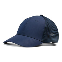 Casquette de baseball trucker 6 panneaux en maille respirante avec logo brodé ton sur ton personnalisé, couleur unie, tendance, pour la pêche, vente en gros OEM