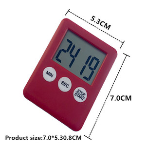 Bk0015 Electronic Kitchen Timer 60 Min Lcd Display Magnetic Rectangle Portable Multi Color Set Time Reminder - Product Image 4