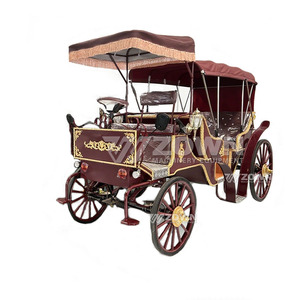 High Quality ZOWN Electric Royal Horse Carriage <b>Battery</b> <b>Operated</b> 4 Wheel Sightseeing Wagon 2-Year Warranty for Outdoor Wedding - Product Image 4