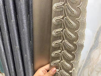 Rideau de porte avec broderie en macramé et dentelle, de haute qualité, romantique royal, rose, gris