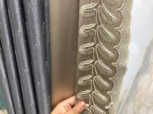 Rideau de porte avec <span class=keywords><strong>broderie</strong></span> en macramé et dentelle, de haute qualité, romantique royal, rose, gris - Product Image 6