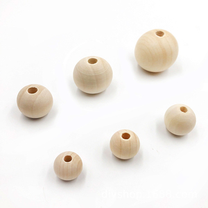Perle di Legno Naturale Non Finite, Accessori Fai-da-Te, Legno di Loto 35/40/50mm, Perle in Legno per Creazioni Lucidate - Product Image 6