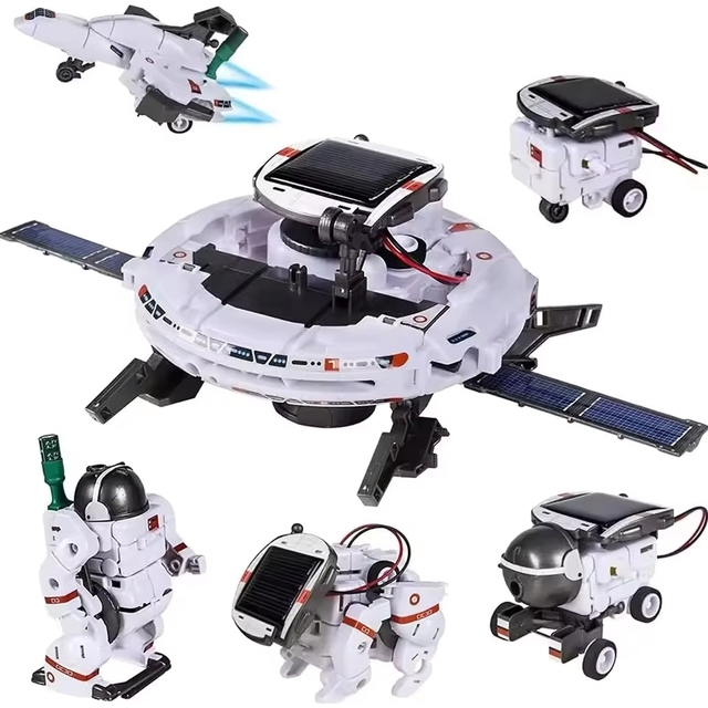 ZYSY Solar Robot Toys 6 in 1 STEM Educational Space Building DIY Science Kit for Kids Aged 8+