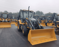 Backhoe Loader Stabil XC8-C3570 Kompak 4 Roda Penggerak untuk Pekerjaan Konstruksi Pertanian Biaya Perawatan Rendah