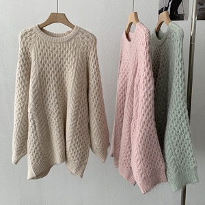 <span class=keywords><strong>Pull</strong></span> en tricot pour <span class=keywords><strong>femme</strong></span> en stock, cardigan ample à manches longues avec boutons et torsades - Product Image 3
