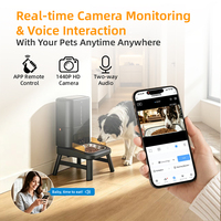 Distributeur automatique de nourriture pour chien intelligent OEM 15L avec caméra, application Tuya, programmation par minuterie, enregistreur vocal, vision nocturne, pour grands chiens