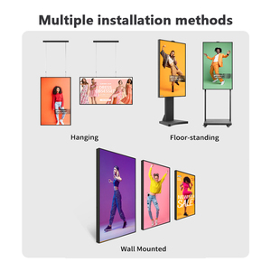 Trong nhà 43 inch Độ sáng cao đường phố phải đối mặt với Ultra Slim Double Sided cửa sổ treo kỹ thuật số biển LCD hiển thị - Product Image 6