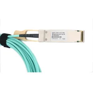 Comutadores usados 100G AOC QSFP28 Módulo 10m Cabo Óptico Ativo 100GBASE-SR4 QSFP Transceptor Óptico Juniper