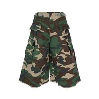 Shorts décontractés amples imprimés camouflage, style vintage vieilli, anti-rétrécissement, respirants, pour le streetwear et le hip-hop – Nouveauté fournisseur