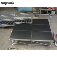 Plate-forme d'étape de couche d'alliage d'aluminium d'étape de botte d'événements mobiles de contreplaqué réglable de 18mm pour des mariages de concert