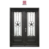 Grille de fenêtre en fer forgé WANJIA, design pour patio, balcon, porte d'entrée, portes françaises doubles en fer forgé