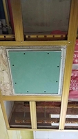 Panneau d'accès au plafond en plaque de plâtre aluminium, moderne, rectangulaire, facile à installer, avec fermeture à poussoir, résistant à l'humidité
