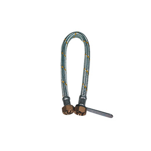 Manguera de Gas Flexible de Alta Presión de 50 cm, FF 1/2 X 1/2, de Goma Sintética Negra, para Aplicaciones de Agua, Servicio de Corte Incluido - Product Image 1