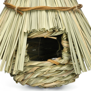 Wren Nest Fiber Bird Hideaway Sparrow House tessuto a mano piccole case per <span class=keywords><strong>uccelli</strong></span> appese colibrì Nesting Chickadee House per fringuello - Product Image 5