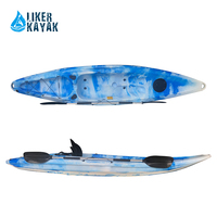 Canoë léger pour une personne, 3,36 m, certifié CE, à assise surélevée, en plastique rigide, kayak de surf