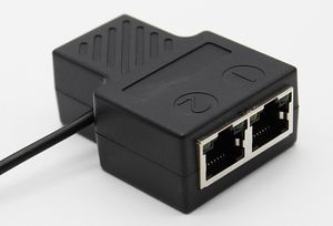 Adaptador divisor de red RJ45, interfaz LAN, conector de enchufe Ethernet, extensor 8P8C, conexión simultánea a Internet para Cat6, Cat7 - Product Image 2