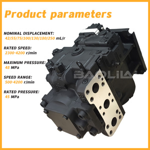 Pompe hydraulique Danfoss Série 90 55cc 90R055 90R055HS1CD80R4S1C03GBA424224 avec connecteur électrique, pompes à piston pour huile - Product Image 6
