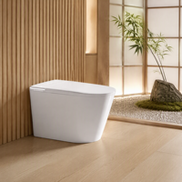 WC intelligent à nettoyage automatique avec bidet intégré, chasse d'eau automatique, siège chauffant et télécommande