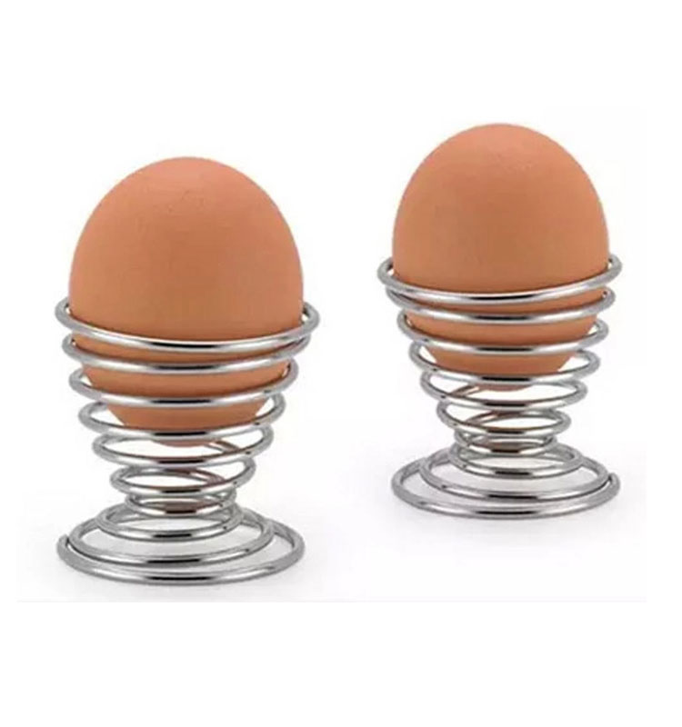 2 Portauova In Acciaio Inox, Per Uova Sode E Alla Coque, Diametro 4.5 Cm, Moderni E Resistenti, Regalo Utile - 2