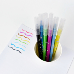 8 stylos surligneurs à paillettes, <span class=keywords><strong>marqueurs</strong></span> brillants pour la prise de notes des étudiants, le journalisation, le scrapbooking, l'art et l'artisanat - Product Image 4