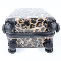 Ensembles de bagages 4 pièces en PC+ABS rigide, ensembles de valises léopard avec roulettes pivotantes, valises légères à roulettes pour hommes et femmes