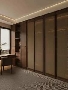 Armoire semi-ouverte de style artisanal en rotin traditionnel, série haut de gamme de haute qualité - Product Image 2