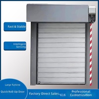 Porte à enroulement rapide en alliage d'aluminium isolé de type dur, à détection automatique, pour usine, entrepôt, atelier